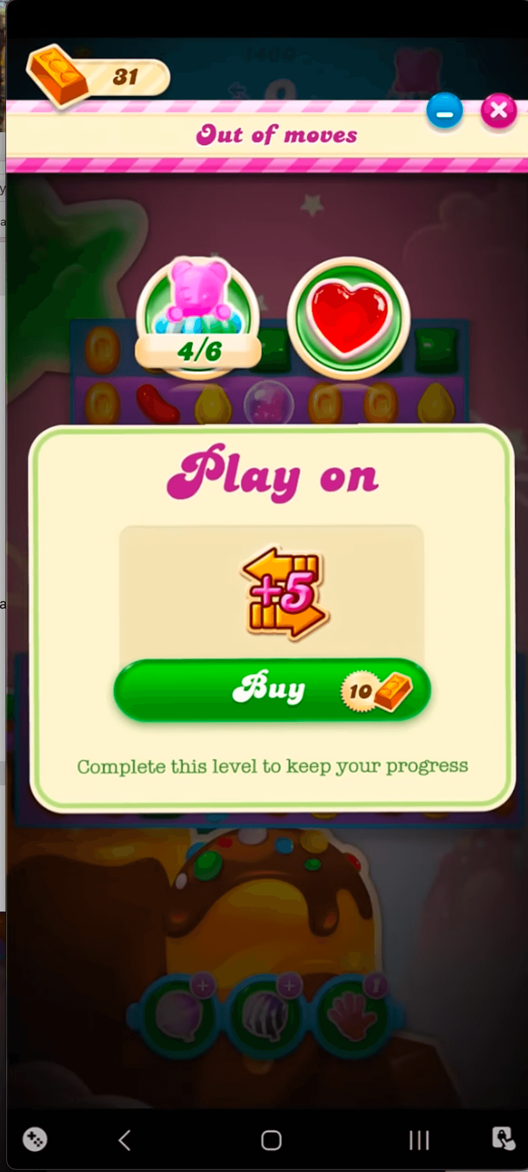 Out of moves — pay only